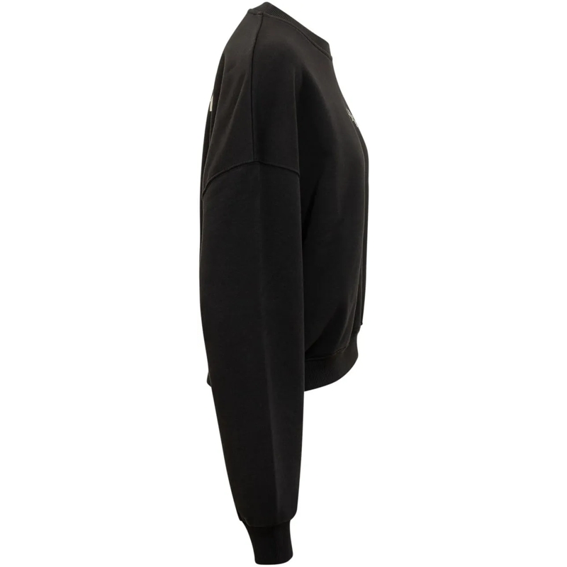 Palm Angels  Felpa Logo Loose Crop Crew schwarz(Image 3)