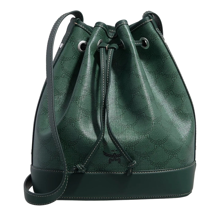 Mcm black bucket bag best sale