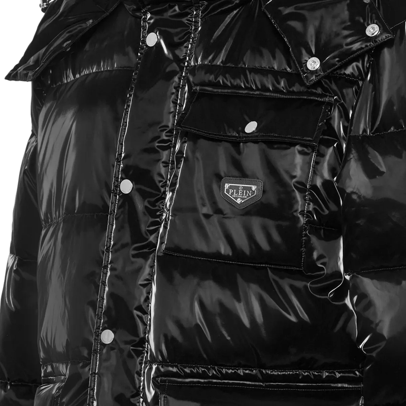 Philipp Plein Lederjacke Jacke schwarz