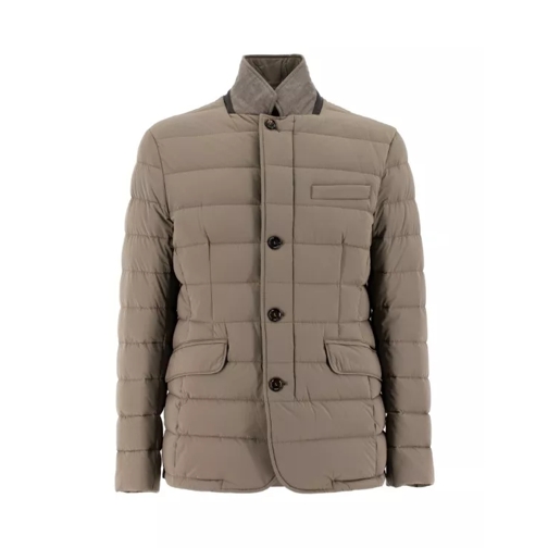 Moorer Classic Cut Jacket Padded With Goose Down Brown Dunjackor