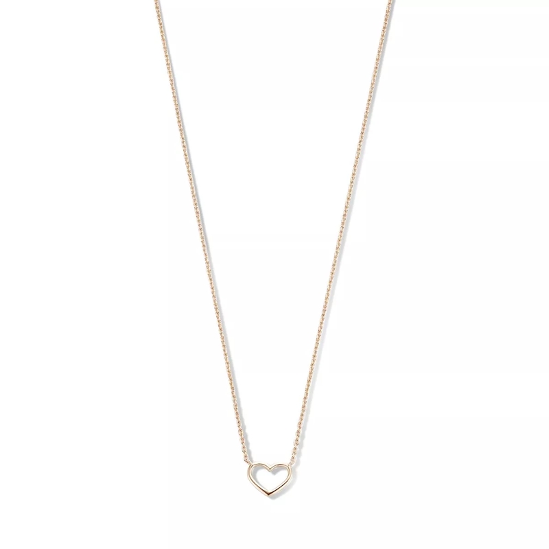 Isabel Bernard Medium Halsketting La Concorde Alizé 14 Karat Necklace With Heart Rose Gold