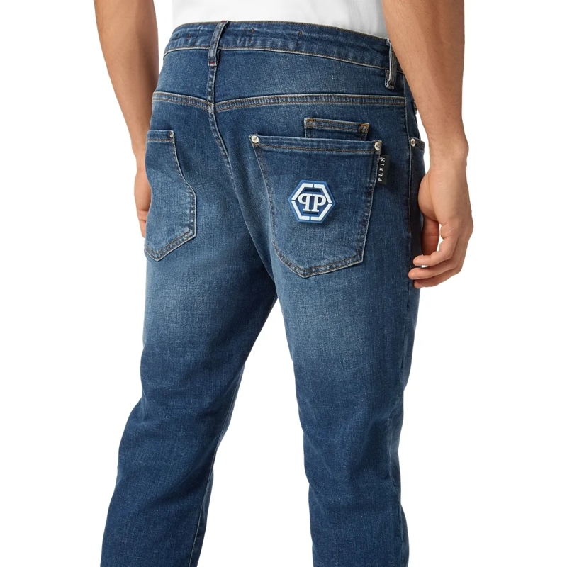 Philipp Plein Jeans mit geradem Bein Jeans Regular Fit Hexagon blau(Image 5)