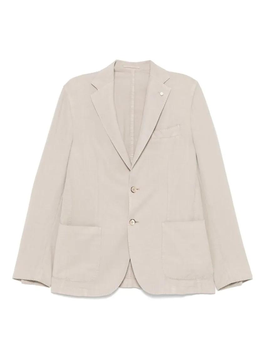 Thumbnail - Luigi Bianchi - Single-Breasted Blazer In Light Beige With Classic - Größe 50 - beige