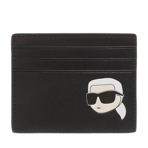 Karl Lagerfeld Ikonik Leather Black Porta carte di credito