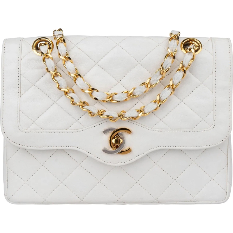 Chanel Sac à bandoulière Chanel Quilted Lambskin Bicolor Double Flap Crossb mehrfarbig