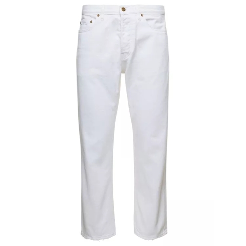Golden Goose White Denim Straight Leg Jeans In Cotton White Jeans mit geradem Bein