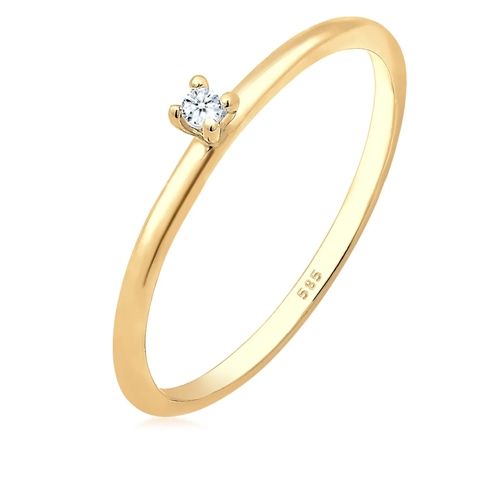 Elli Ring Ring Verlobung Solitär Diamant (0.015 ct.) 585 Gel gold