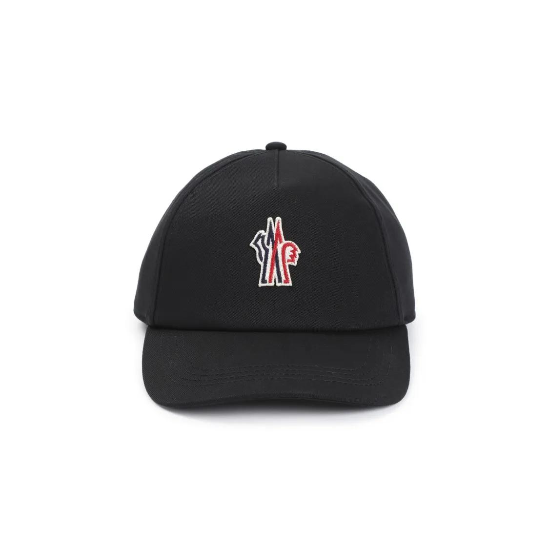 Moncler Mützen - Baseball Black Cotton Cap - Gr. ONE SIZE - in Schwarz - für Damen