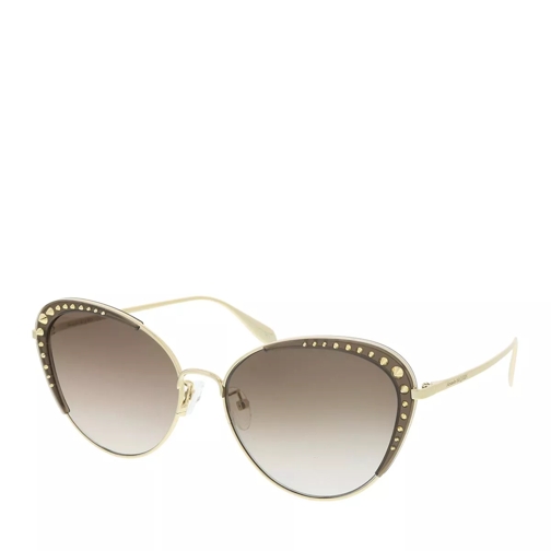Alexander McQueen AM0310S-002 59 Sunglass Woman Metal Gold Sunglasses