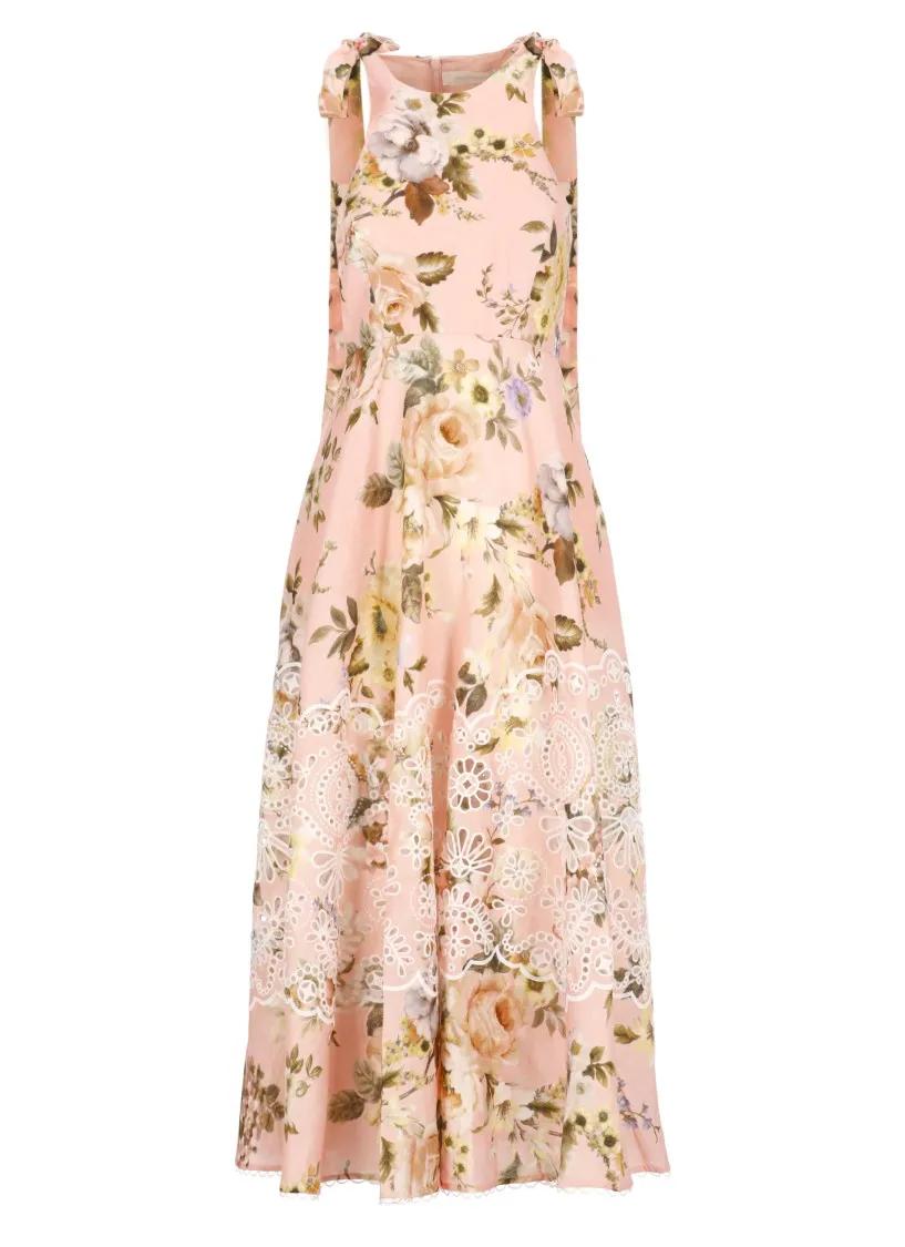 Thumbnail - Zimmermann - Acacia Broderie Midi Dress - Größe 1 - beige
