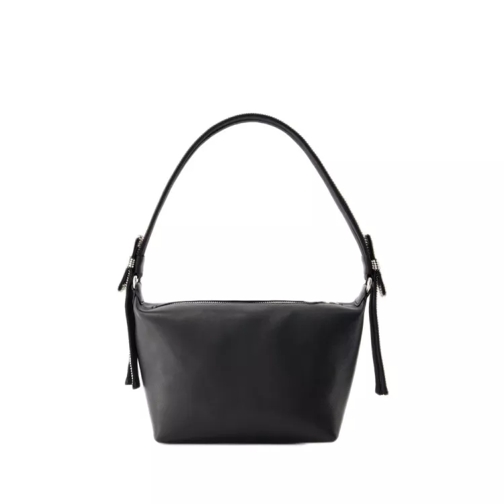 Kara Double Bow Pouch - Leather - Black Black Pochette-väska
