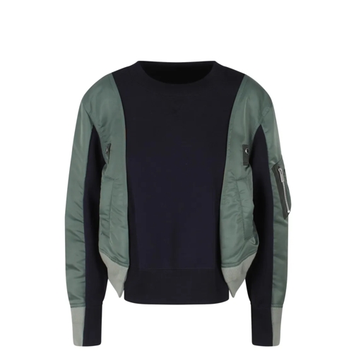 Sacai Pull Bomber Sweatshirt Multicolor