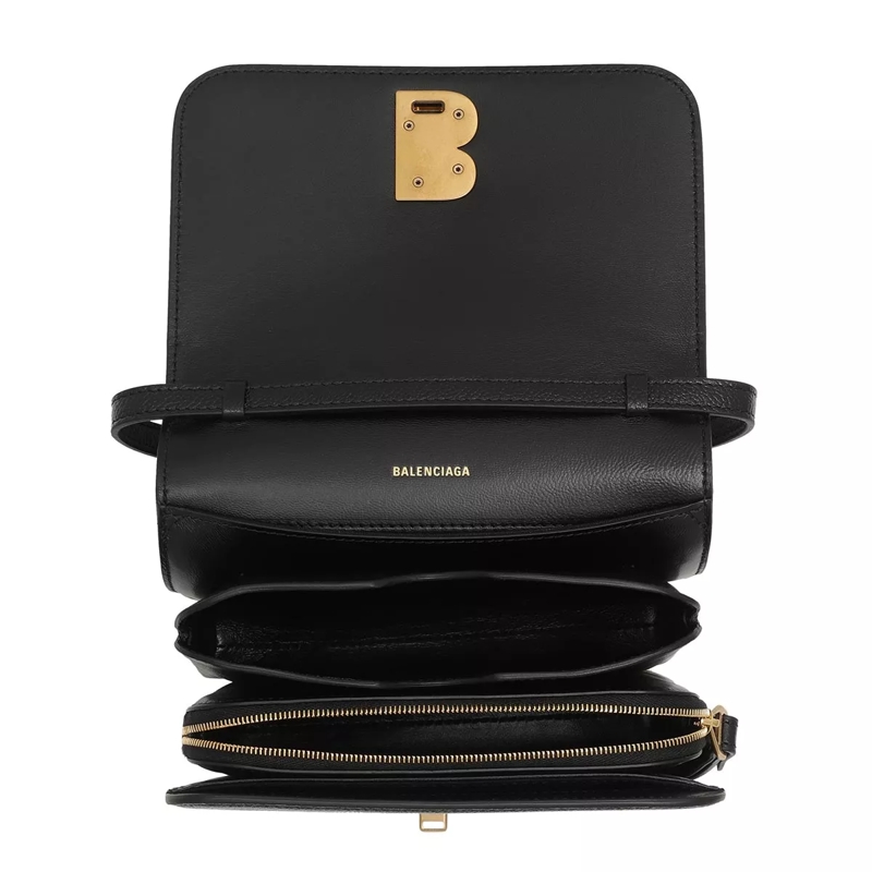 Balenciaga Crossbody Bag Small B. Crossbody Bag Leather Black(Image 5)
