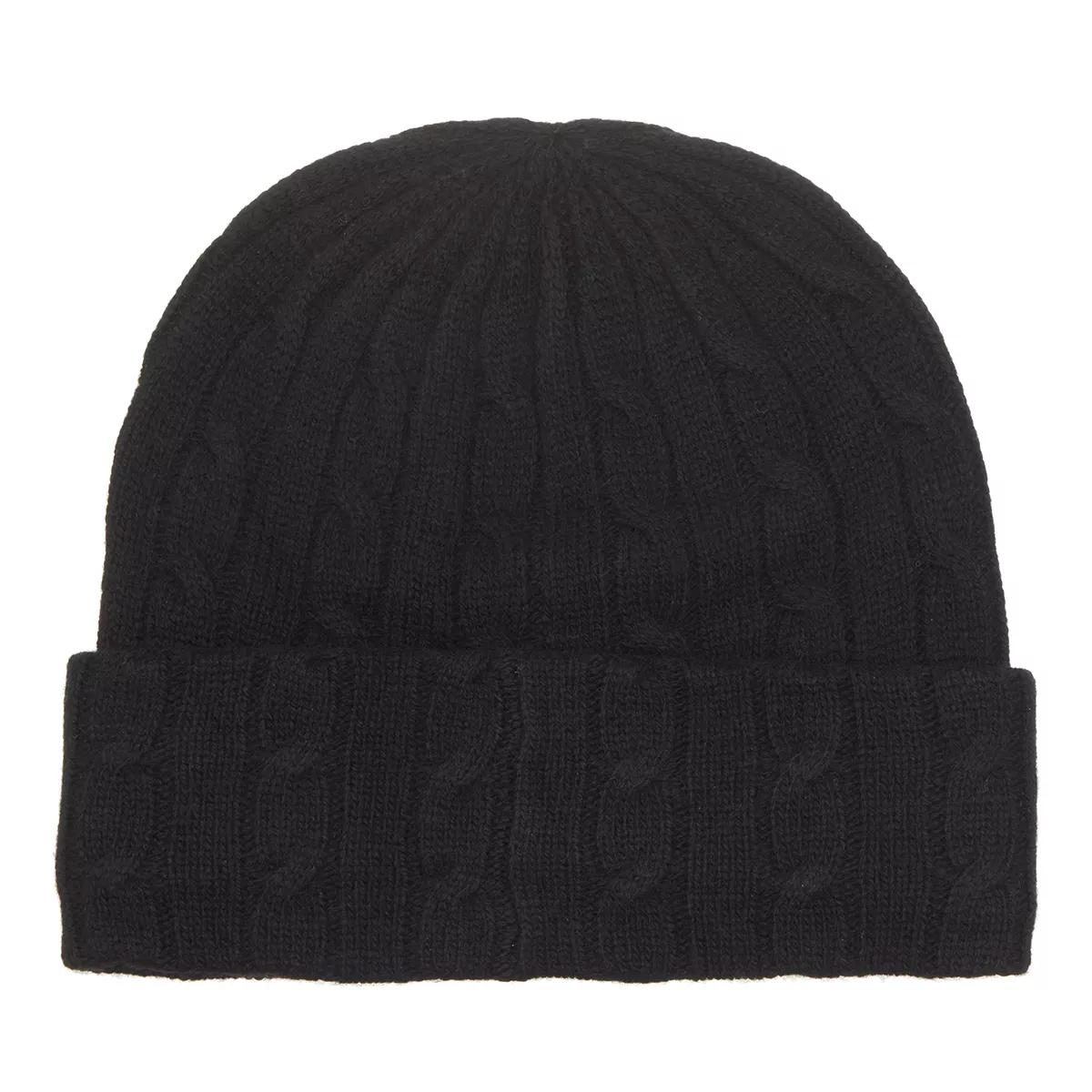 Polo Ralph Lauren Cuff Hat Cold Weather Polo Black | Wool Hat