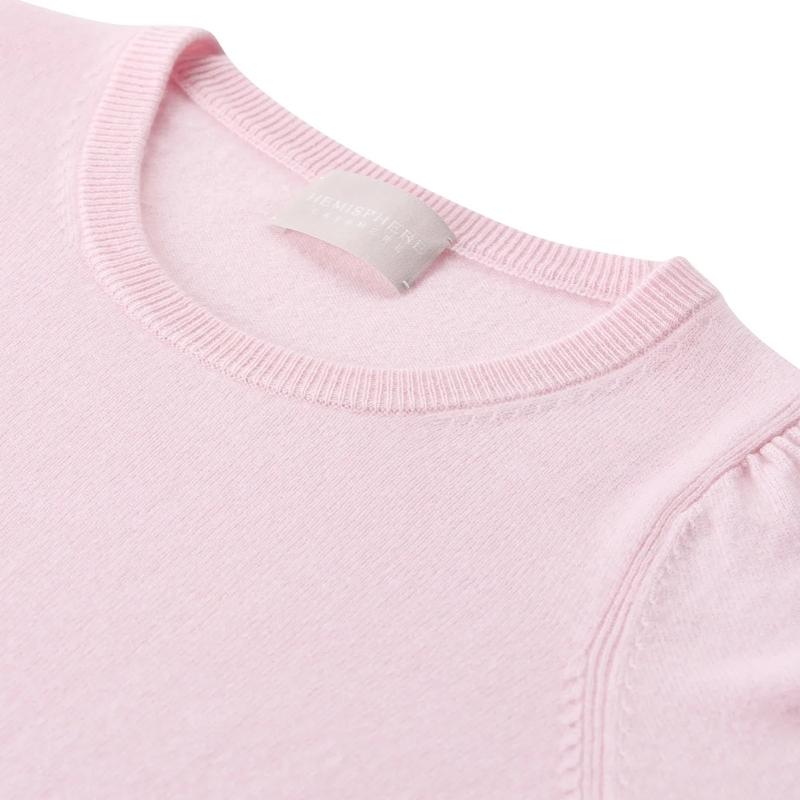 Hemisphere Pull Kurzarmpullover aus Kaschmir pink(Image 3)