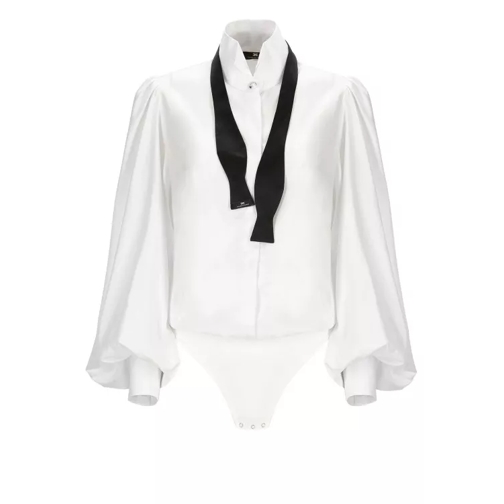 Elisabetta Franchi Body Shirt With Necktie White 