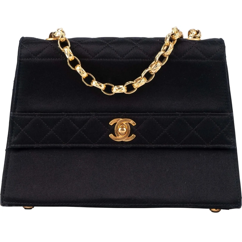 Chanel Schultertasche Chanel Stich Satin 24K Gold Single Flap Crossbody  mehrfarbig