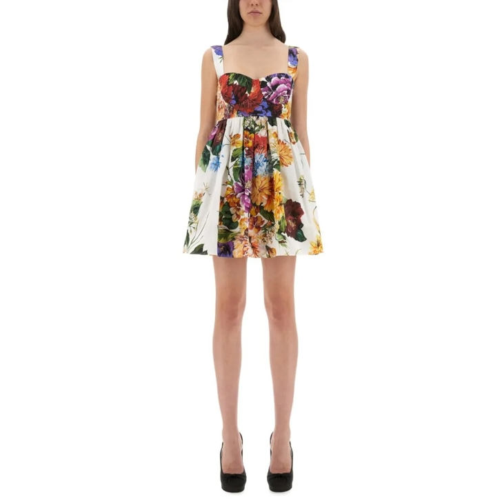 オールインワン・サロペット Dolce & Gabbana Bouquet Print Poplin Dress With Flared Skirt Flower bouquet-print poplin dress in Print for Women