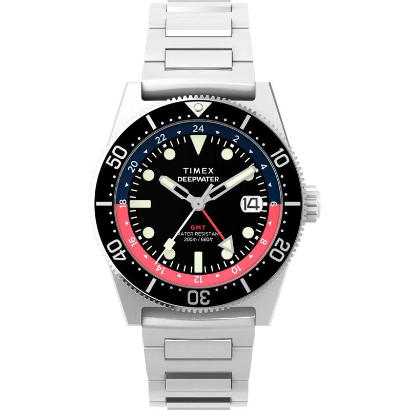 Timex Automatikuhr Quarz-Analoguhr Deepwater Reef 200 Gmt silber