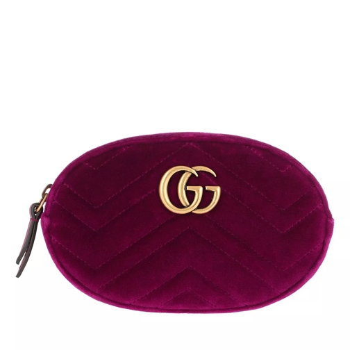 Gucci GG Marmont Matelassé Belt Bag Velvet Fucsia Gürteltasche