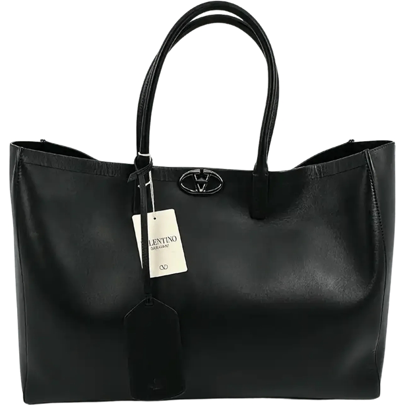 Valentino Garavani Shopper Valentino Garavani VLOGO Large Leather Shopper Bag schwarz