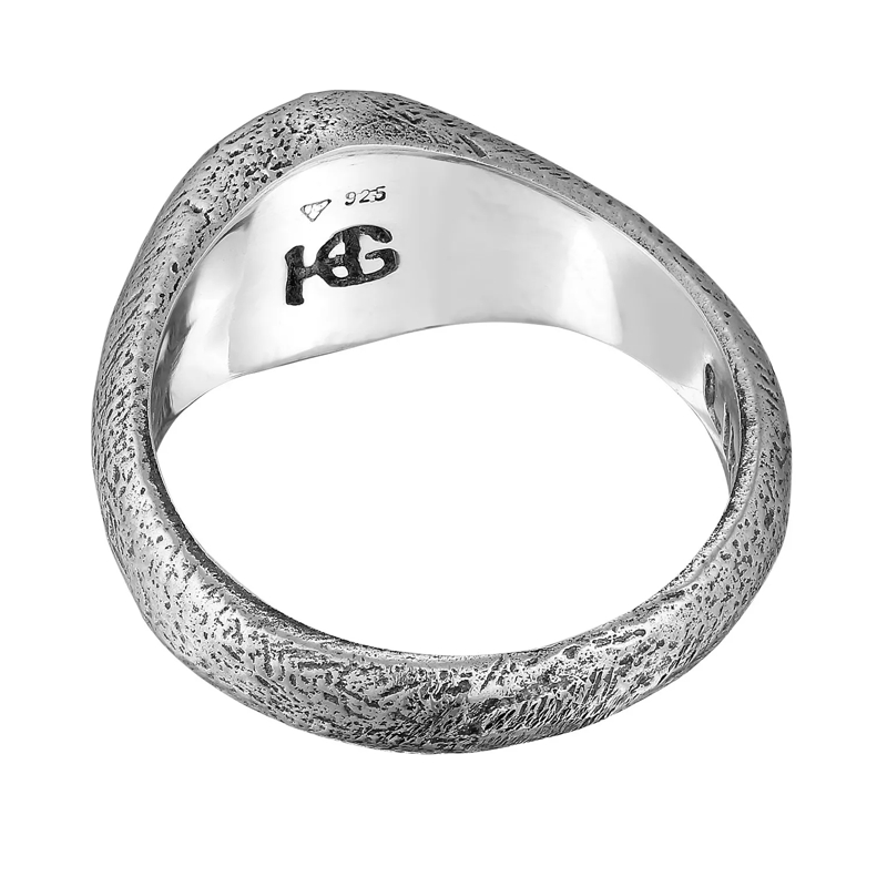 Haze & Glory Siegelring Ring Sigelring - Like the wind blows 925 Sterling  schwarz(Image 7)