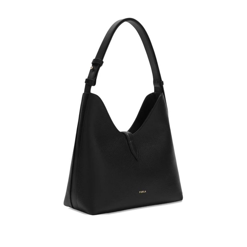 Furla Hobo Bag Furla Goccia S Hobo Nero(Image 4)
