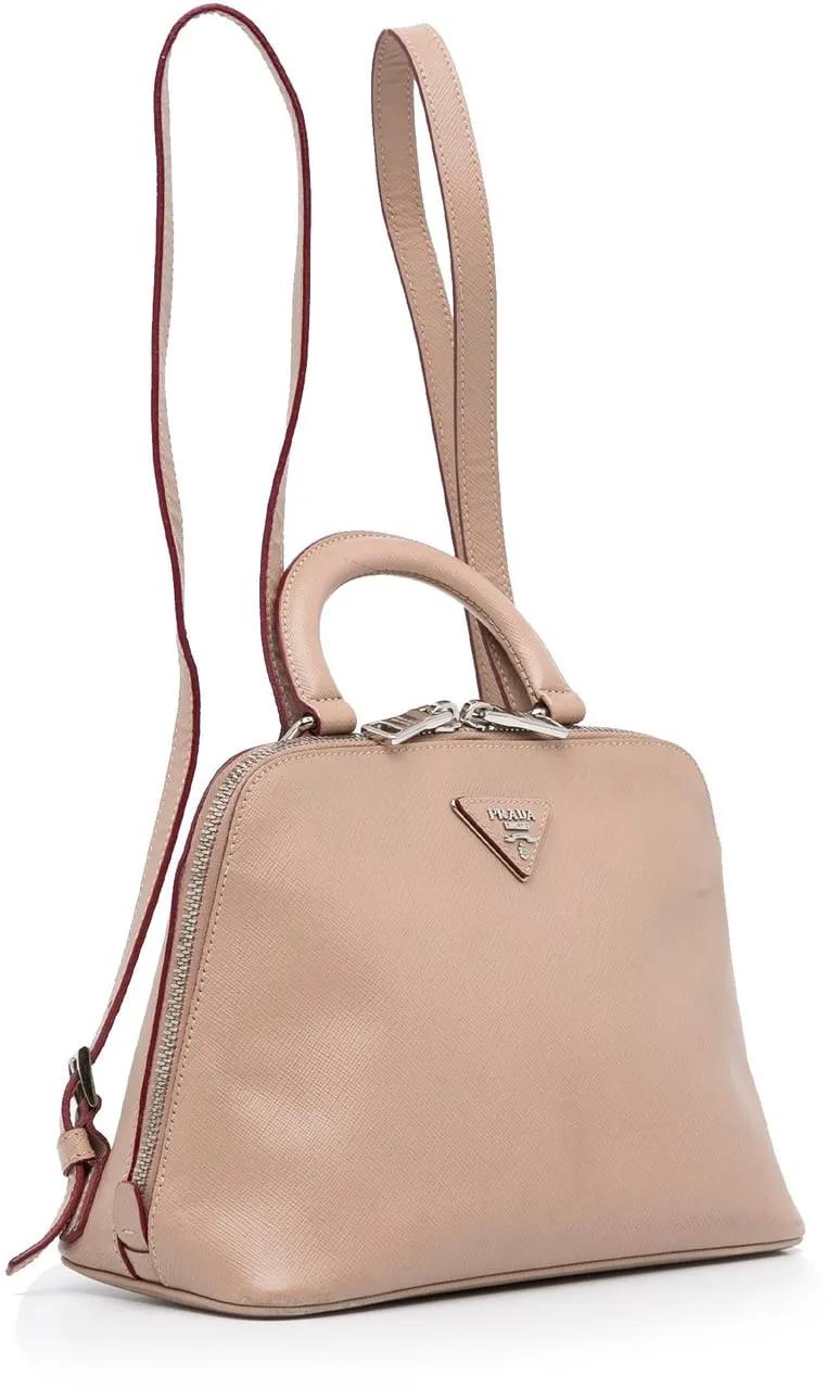 Prada Rugzakken Saffiano Lux Promenade Backpack in bruin