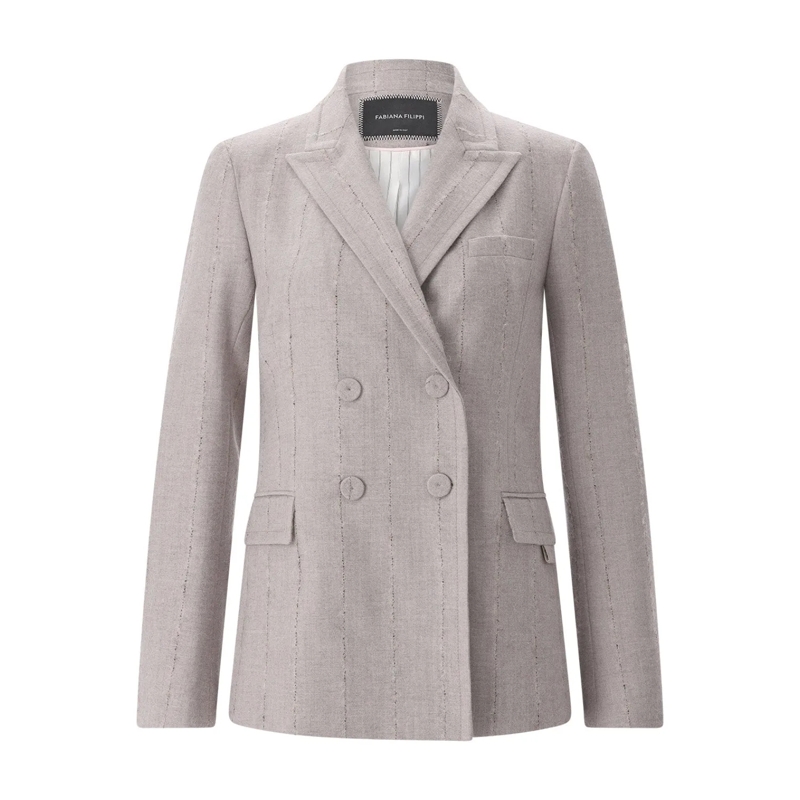 Fabiana Filippi Blazer Blazer aus Merinowolle grau
