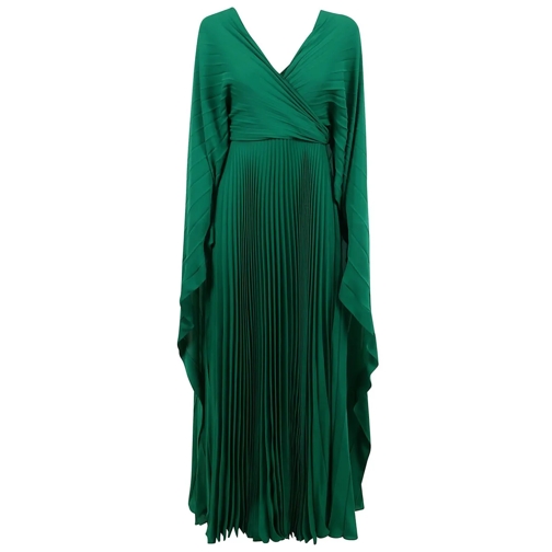 Valentino Abendkleider Green Silk Long Dress Green