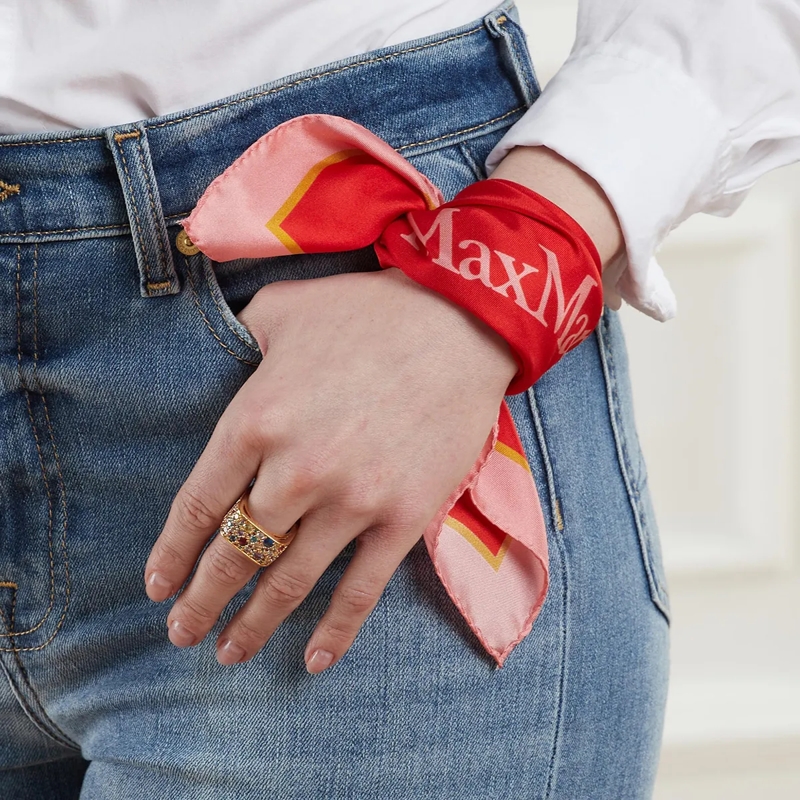 Max Mara Halstuch Carre31Bis Red(Image 2)