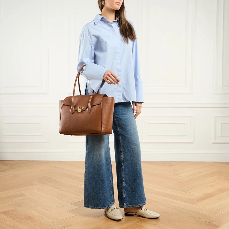 Lauren Ralph Lauren Satchel Tnnr Lg Schl-Satchel-Large Lauren Tan(Image 2)