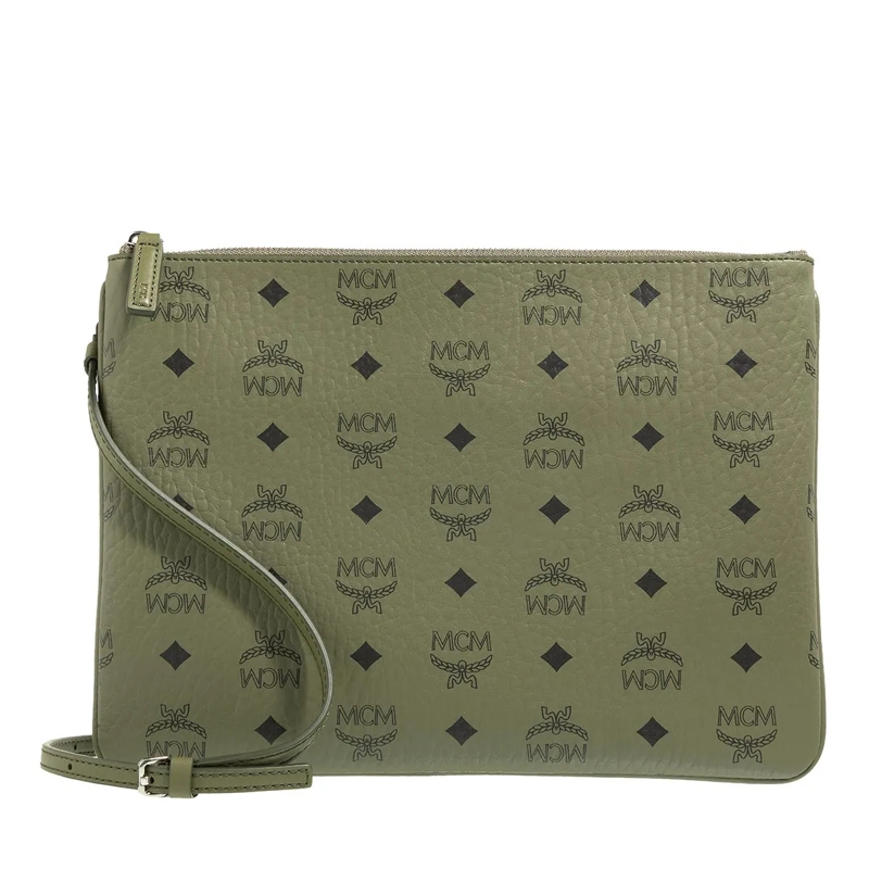 MCM Pochette Aren Pouch Medium Khaki Moss