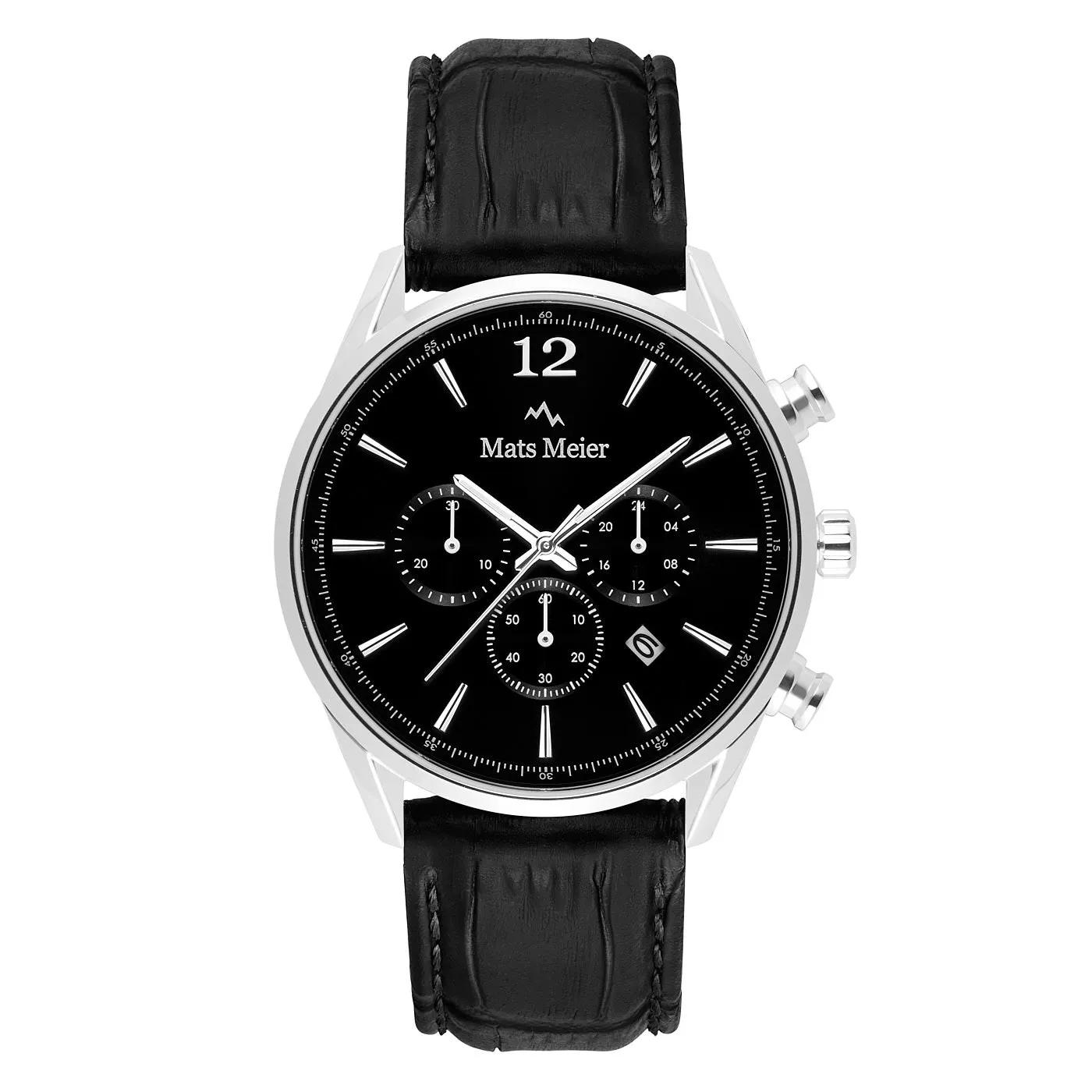 Mats Meier Uhren - Mats Meier Grand Cornier herren Uhr Schwarz MM0010 - Gr. unisize - in Silber - für Damen