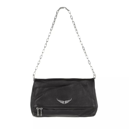 Zadig & Voltaire Rocky Grained Leather Noir Crossbody Bag