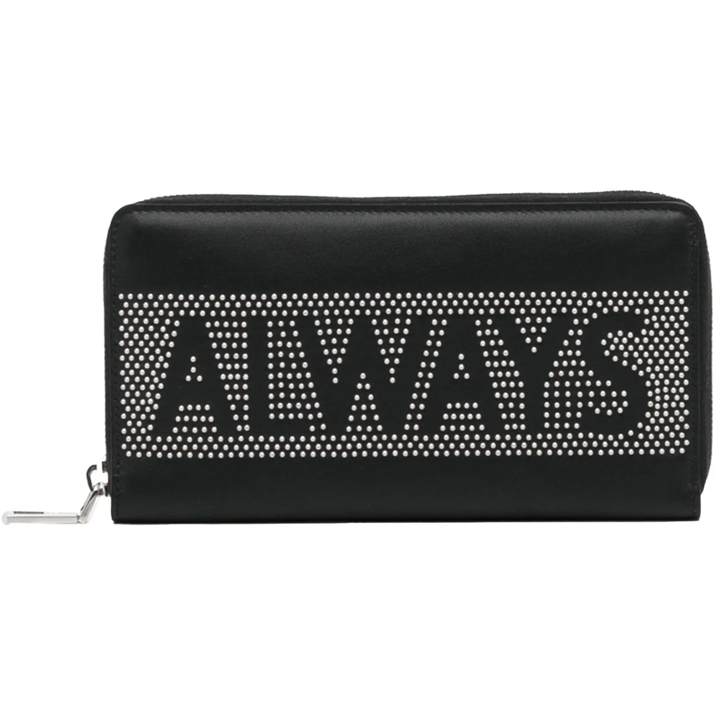 Valentino Garavani Kartenhalter Studded Zip Around Wallet schwarz