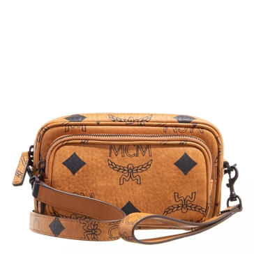 MCM Aren Crossbody Visetos Cognac