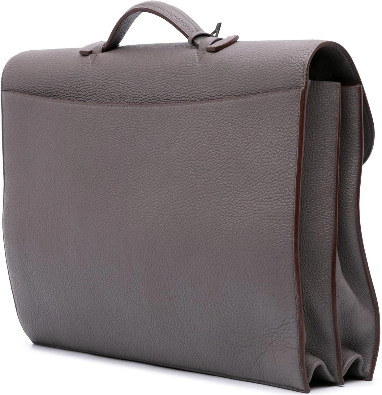 Thumbnail - Hermès Crossbody Bags - 2013 Togo Sac a Depeches 41 - Gr. unisize - in Grau - für Damen