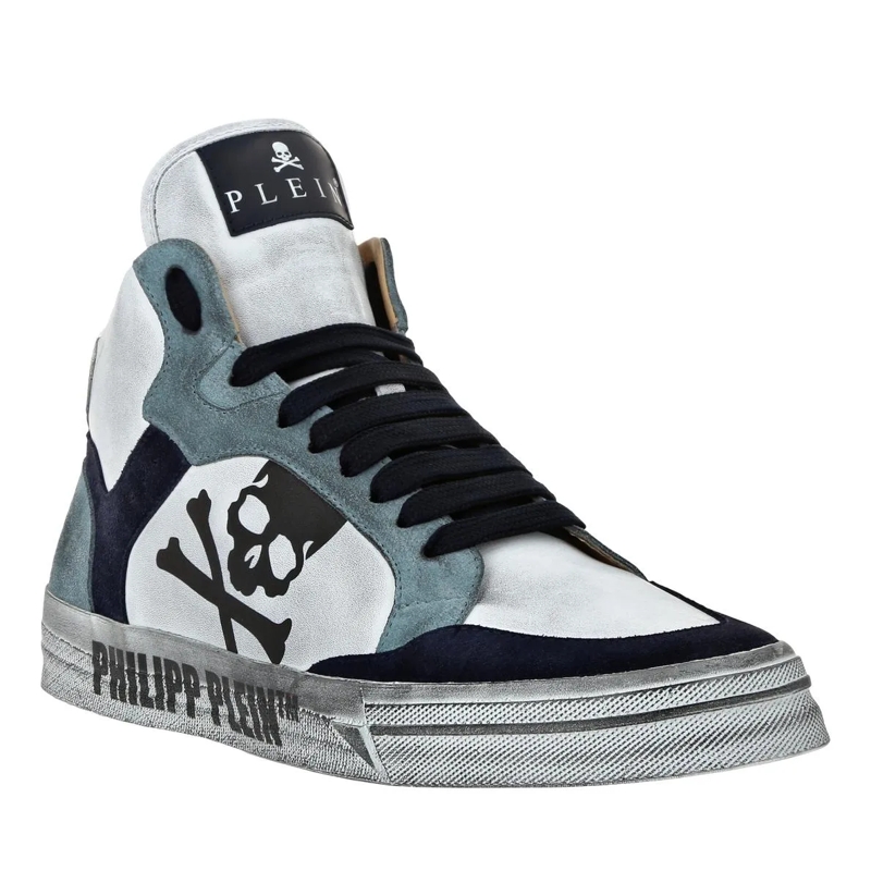 Philipp Plein Low-Top-Sneaker High-Top Turnschuhe Retrokickz weiss(Image 2)