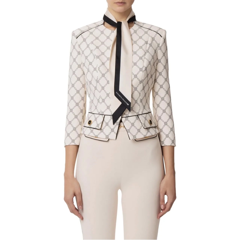 Elisabetta Franchi Veste de transition Jackets Burro Nero schwarz