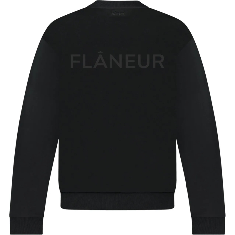 Flâneur  Tonal Logo Sweater | Black schwarz