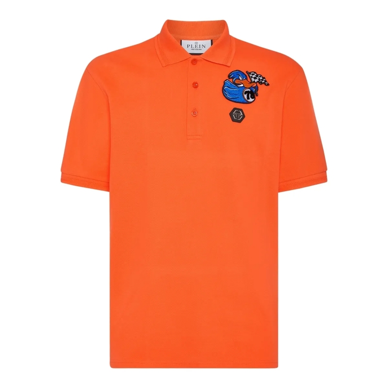 Philipp Plein Top Poloshirt Duck orange
