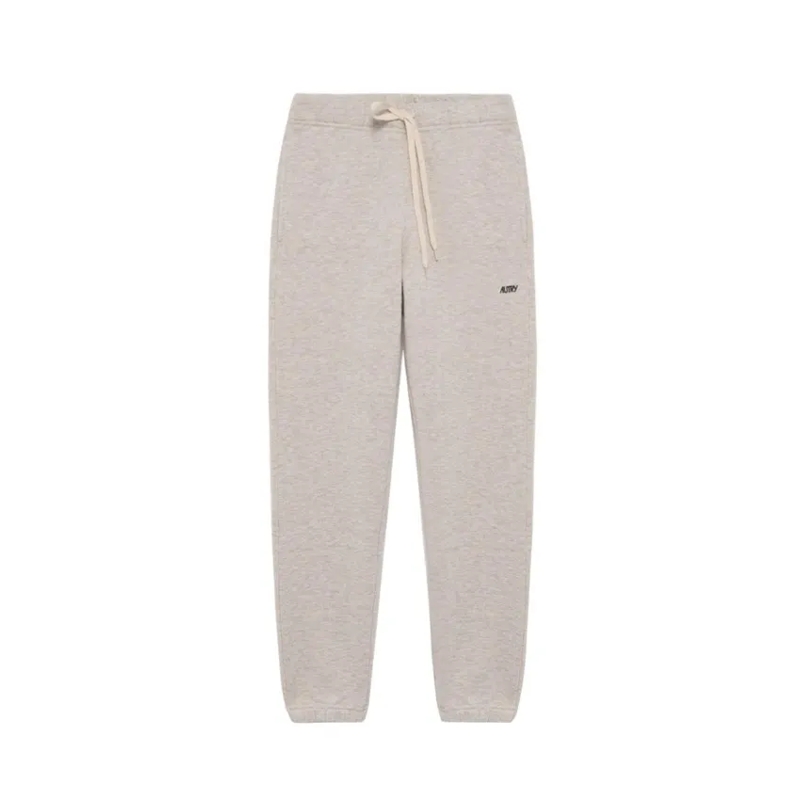 Autry International Jogginghose Light Grey Cotton Sweatpants With Embroidered Logo Grey