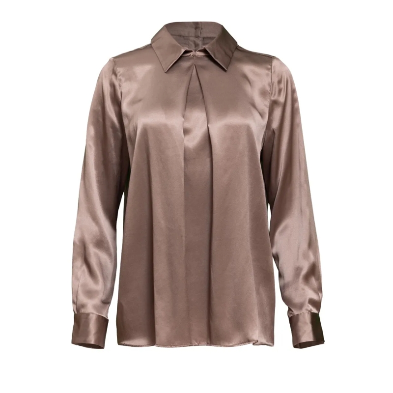 Helene Galwas Bluse Seidenbluse HELGA hell-braun