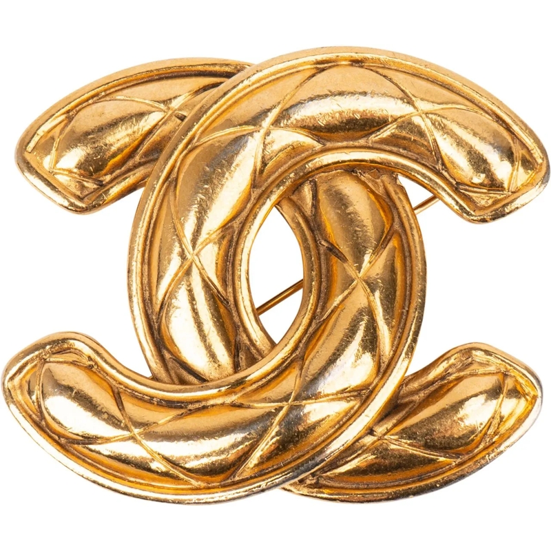Chanel  Chanel Golden Matelasse CC Brooch mehrfarbig