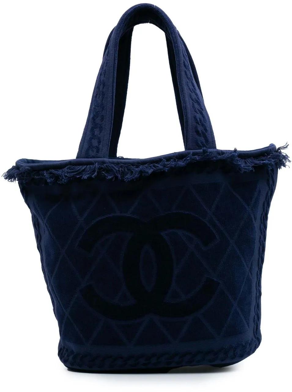 Chanel Shopper - CC Terry Cotton Beach Tote - Gr. unisize - in Blau - für Damen