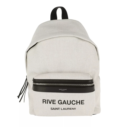Saint Laurent Printed Backpack Leather Grey Rucksack