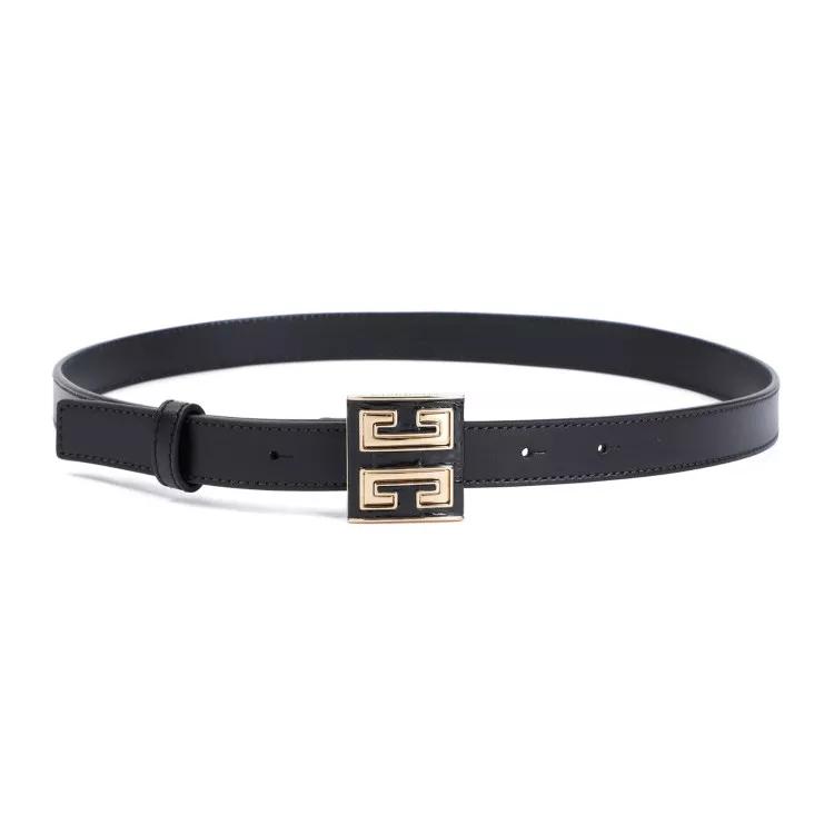 Givenchy Gürtel - 4G - 20Mm Black Calf Leather Belt - Gr. 75 - in Schwarz - für Damen