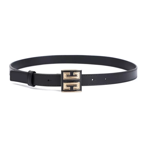 Givenchy 4G - 20Mm Black Calf Leather Belt Black Cintura in pelle