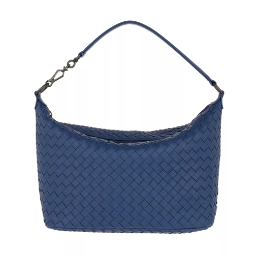 Bottega Veneta Intrecciato New Baby Shoulder Bag Cobalt Blue Hobotas